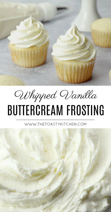 Buttercream Frosting Recipe Easy, Whipped Buttercream Frosting, Vanilla Frosting Recipes, Whipped Buttercream, Frosting Recipes Easy, Cake Frosting Recipe, Whipped Butter, Homemade Frosting, Vanilla Buttercream Frosting