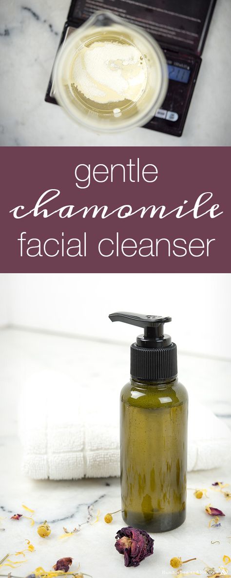 Gentle Chamomile Facial Cleanser Facial Cleanser Recipe, Cleanser Recipe, Diy Cleanser, Skin Care Remedies, Skin Cleanser Products, Skin Care Recipes, Diy Skin Care, Diy Skin, Face Skin Care