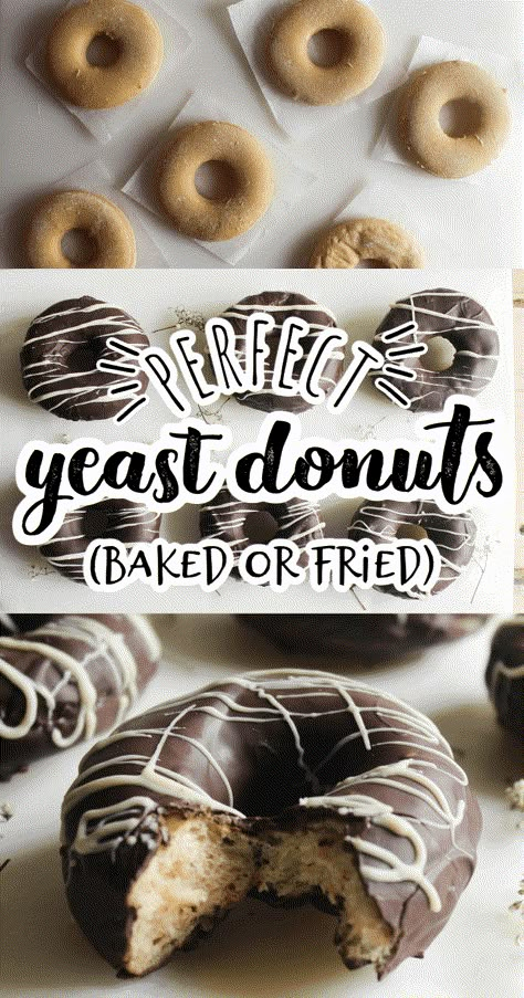 Yeast Donut Recipe, Doughnuts Baked, Homemade Doughnut Recipe, Homemade Baked Donuts, Homemade Donut, Cake Donuts Recipe, Doughnut Recipe Easy, Easy Donut Recipe, Yeast Donuts