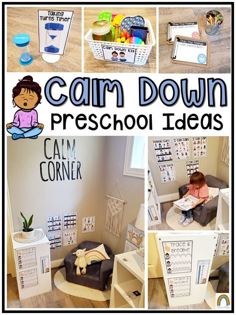 https://www.teacherspayteachers.com/Product/Social-Skills-Bundle-For-Preschool-11726382 Asd Preschool Classroom Setup, Calming Corner For Preschoolers, Classroom Quiet Space, Quite Corner Preschool, Preschool Quiet Area Ideas Cozy Corner, Preschool Calm Corner, Calm Down Area Preschool, Calming Area Preschool, Preschool Calm Down Corner Ideas