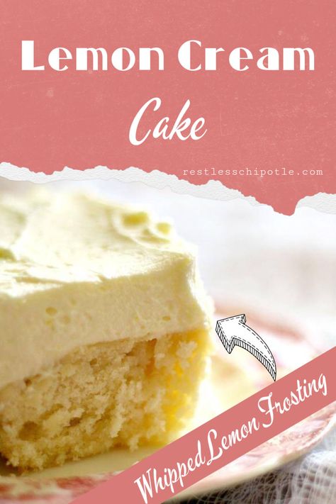 Lemon Dream Whip Cake, Best Frosting For Lemon Cake, Birthday Cake Delight Recipe, White Cake With Lemon Frosting, Sheet Cake Icing Recipes, Lemon Frosting Recipe Easy, Homemade Lemon Cake From Scratch, Homemade Lemon Cake Recipes Easy, Lemon Cake Frosting Recipe