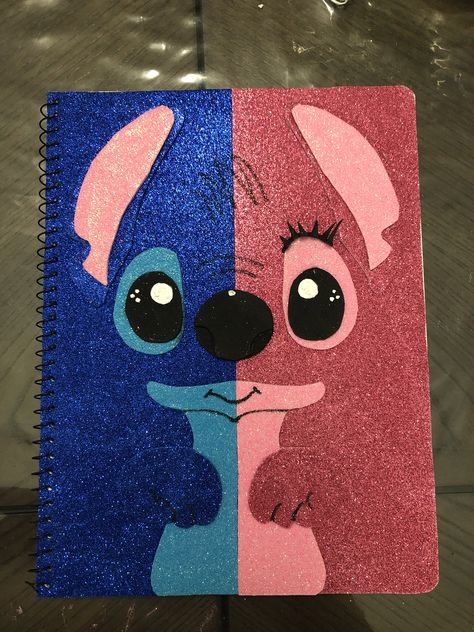 Valintines Day, Stitch Diy, Lilo And Stitch Drawings, Stitch Drawing, Diy Notebook, Diy Crafts For Kids Easy, Cute Notebooks, Activity Kits, Brown Wallpaper