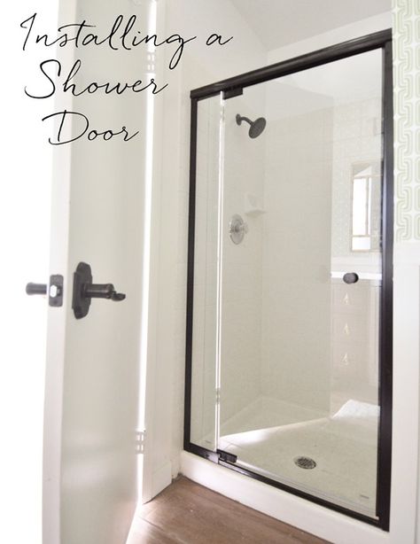 *This post brought to you in partnership with Delta Shower Doors. We’re making our way room by room through the Las Vegas fixer remodeling as we go which I’ve been blogging about since summer. Last week another DIY project we took on while we were in town was replacing the shower door in the downstairs … Replace Shower Door, Diy Shower Door, Delta Shower, Shower Door Installation, Shower Renovation, Shower Inserts, Shower Units, Diy Shower, Luxury Shower