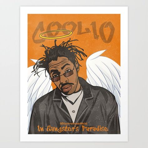 coolio gangsters paradise Art Print Gangster Paradise, Gangsters Paradise, Paradise Art, Gangsta Rap, Comic Styles, Digital Portrait, Giclee Art, Society6 Art, Giclee Art Print