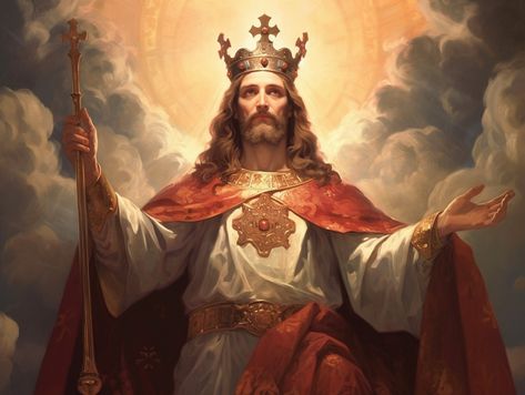 This golden art piece depicts Lord Jesus, Son of God, King of Heaven. Digital Download! Approximately 6000x8000 pixels (26.5x20 inches) at 300 dpi. King Of Heaven, Jesus Christ Painting, Jesus Artwork, Jesus Christ Artwork, Jesus Is King, Jesus Christ Art, God Christian, Christ The King, Christian Quotes God