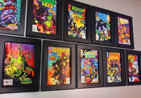 Comic Storage, Comic Display, Comic Book Display, Comic Book Room, Comic Book Storage, Comic Book Frames, Buying In Bulk, Vinyl Frames, Poster Wallpaper