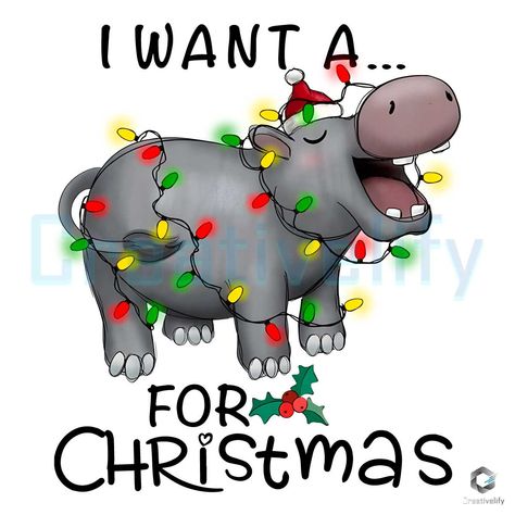 Personalized Holiday Cards, Holiday Songs, Hippopotamus, Classic Holiday, Png Christmas, Png Download, Download File, Creative Inspiration, A World