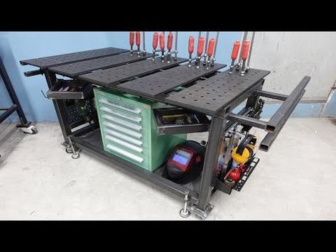 Welding Table DIY with Clamps and some other Ideas - YouTube Welding Tables Ideas, Diy Welding Table, Welding Table Diy, Welding Tables, Diy Welding, Welding Table, Metal Welding, Welding Tools, Table Diy