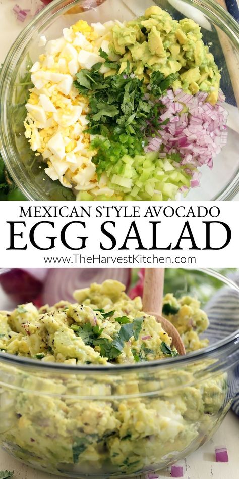 Egg Salad Recipe Healthy, Avocado Egg Salad, Egg Salad Recipe, Healthy Side, 140 Pounds, Avocado Recipes, Egg Salad, Avocado Egg, Mexican Style