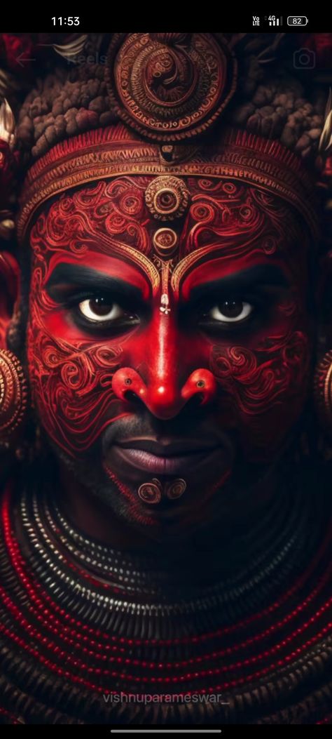 Theyyam Wallpaper, Hindu Tattoos, Batman Joker Wallpaper, Digital Sketching, Kgf Photos Hd, Gold Wallpaper Phone, Joker Wallpaper, All Godzilla Monsters, Godzilla Monsters