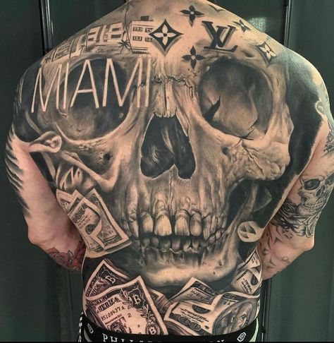 Full Back Skull Tattoo, Realistic Back Tattoo, King Skull Tattoo, Back Skull Tattoo, Full Back Tattoo For Men, Skull Back Tattoo, Full Back Tattoos For Men, Fullback Tattoo, Back Piece Tattoo Men