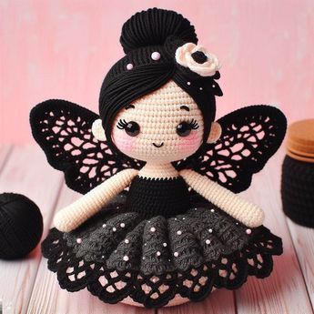 Crochet Fairy Dolls Free Patterns, Fairy Doll Crochet Pattern Free, Crochet Fairies Free Patterns, Crochet Fairy Free Pattern, Fairy Crochet Pattern Free, Crochet Fairy Pattern, Fairy Dress Pattern, Crochet Babydoll, Fairy Crochet