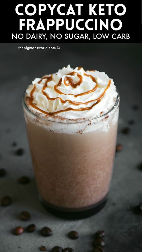 Low Carb Frappuccino Recipes, Sugar Free Frappuccino Recipe, Best Keto Coffee, Low Carb Starbucks Drinks, Keto Beverages, Blended Coffee Drinks, Low Carb Starbucks, Keto Starbucks, Sugar Free Chocolate Syrup