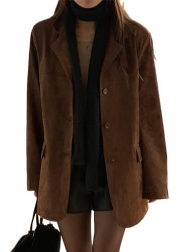 2024 Minimalist, Faux Leather Jacket Women, Suede Jacket Women, Trendy Blazers, Autumn Jacket Women, Brown Faux Leather Jacket, Minimalist Vintage, Winter Pattern, Elegant Office