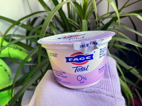 Fage Yogurt, Fat Free Recipes, Plain Yogurt, Dunkin Donuts Coffee Cup, Plain Greek Yogurt, Favorite Snack, Low Sugar, Greek Yogurt, High Protein