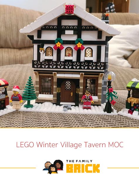 Lego Christmas Sets, Lego Farm, Lego For Adults, Village Tavern, Lego Gingerbread House, Lego Christmas Ornaments, Christmas Lego, Lego Christmas Village, Lego Winter Village