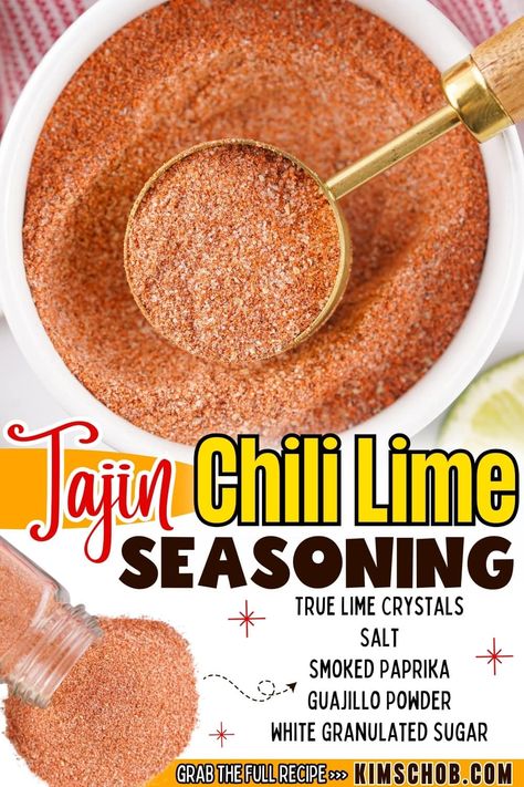 If you love adding a zingy twist to your meals, you're in for a treat with this homemade chili lime seasoning blend. Tajin Recipes, Lime Seasoning, Chili Lime Seasoning, Crock Pot Desserts, Lime Salt, Crockpot Breakfast, Grilled Meats, Homemade Chili, Chili Lime