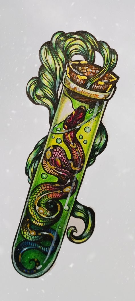 Gothic Snake Tattoo, Bedazzle Art, Poison Drawing, Poison Tattoo, Art Snake, Rogue Assassin, Snake Art, Vampire Art, Line Tattoo