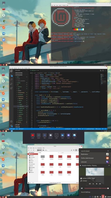 Unix Rice, Linux Aesthetic, Linux Rice, Mint Aesthetic, Desktop Environment, Computer Photo, Learn Computer, Desktop Themes, Linux Mint