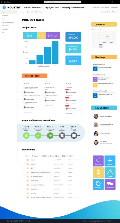 Sharepoint Dashboard, Sharepoint Design, Sharepoint Intranet, Powerpoint Animation, Homepage Template, Org Chart, Project Management Templates, Birthday Reminder, Project Site