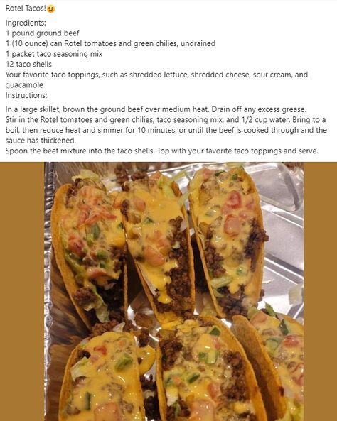 Nacho Tacos, Rotel Tacos, Tacos And Burritos, Food Babe, Health Dinner Recipes, Food Recepie, Easy Casserole Recipes, Mexican Food Recipes Authentic, Budget Friendly Recipes