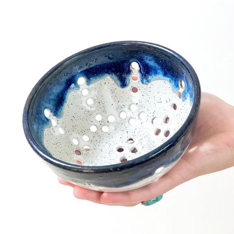 I have just a few small handmade berry bowls in my upcoming sale next week. I’m calling this one the Galaxy Berry Bowl because the sapphire blues are out of this world. 🌌🪐 Shop my handmade pottery and home decor items on my website! Pottery Berry Bowl Ideas, Clay Berry Bowl, Berry Bowl Pottery, Berry Bowls Pottery, Hand Built Pottery Berry Bowls, Pottery Berry Bowl, Berry Bowl Ceramic, Pottery Berry Bowl Handmade, Ceramic Berry Bowl