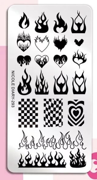 Nail Decals Designs Printable, Printable Nail Art Templates, Hand Drawn Nail Art, Printable Nail Art Practice Sheet, Cute Nail Art Ideas, Printable Nail Art, Gem Nail Designs, Nail Decals Designs, Valentines Day Nail Art