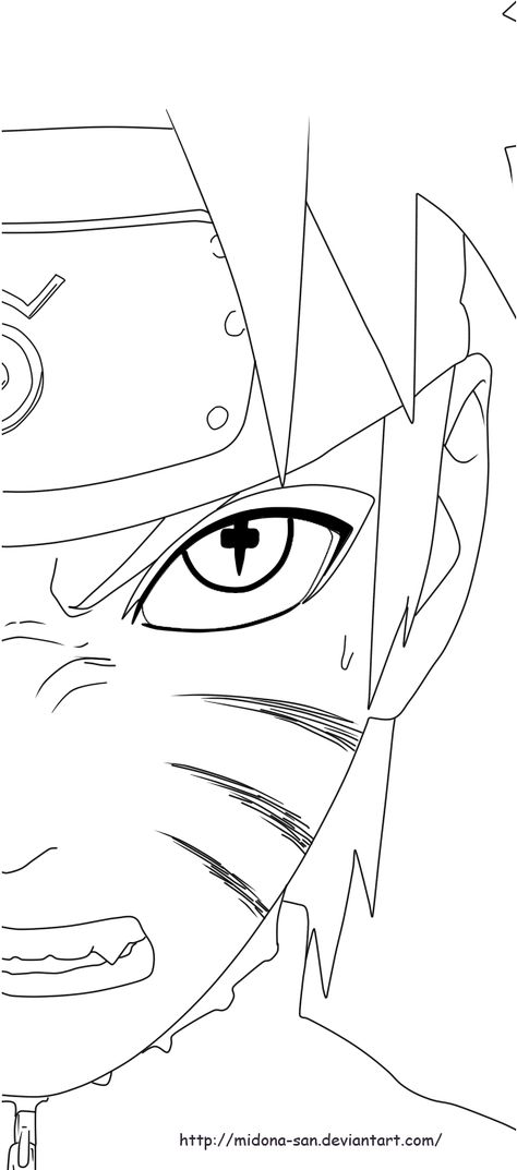 Naruto Kyubi Senjutsu mode lineart by Midona-san Sketches Naruto, Naruto Drawings Sketches, Naruto Lineart, Naruto Drawings Easy, Drawing Naruto, Naruto Drawing, Manga Coloring Book, Naruto Sketch Drawing, Anime Lineart