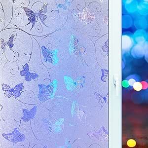 Window Film Bathroom, Bathroom Window Privacy, Butterfly Bathroom, Window Privacy Film, Frosted Glass Window, Privacy Window Film, Frosted Window Film, Stained Glass Window Film, Privacy Window