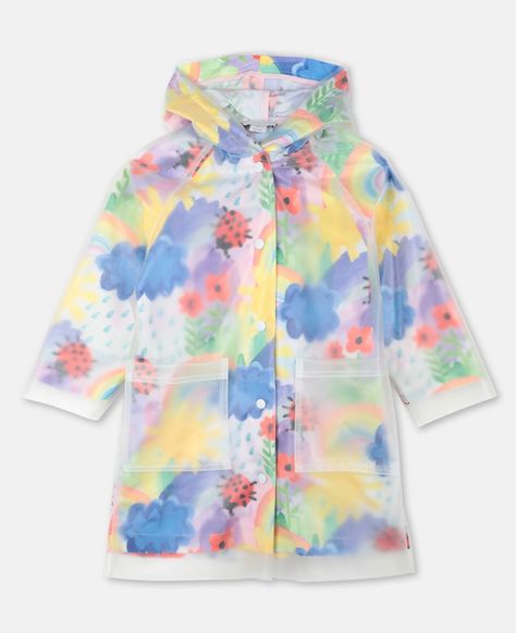 Weather Paint Raincoat - Stella Mccartney Kids Weathered Paint, Raincoat Kids, Designer Coats, Girls Outerwear, Raincoats For Women, Coat Design, Girl Coat, Stella Mccartney Kids, Fashion 2020