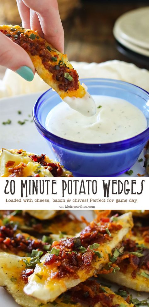 Easy Potato Skins, Easy Potato Skins Recipe, Potato Skins Recipe, Potatoe Skins Recipe, Healthy Superbowl Snacks, Diy Easy Recipes, Game Day Snacks, Potato Wedges, Potato Skins