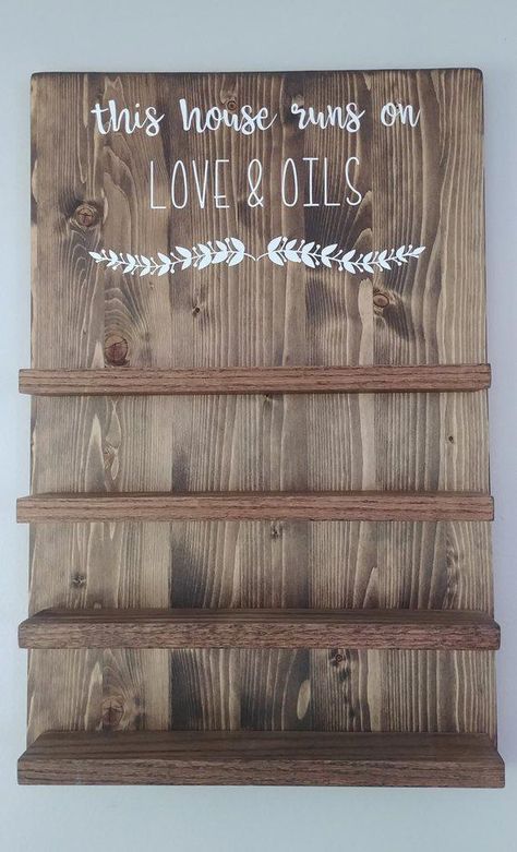 Essential Oil Rack, Essential Oils Organization, Oil Rack, Oil Shelf, Essential Oil Shelf, Floral Essential Oils, Essential Oil Holder, Diy Essentials, Essential Oil Storage