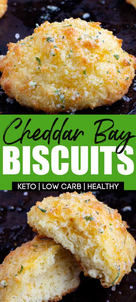 Keto Cheddar Bay Biscuits, Keto Cheddar Biscuits, Galletas Keto, Low Carb Healthy, Low Fat Low Carb, Cheddar Bay Biscuits, Low Carb Low Fat Recipes, Keto Biscuits, Queso Cheddar