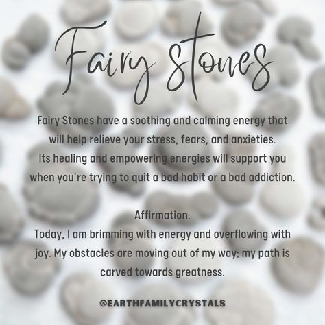 Fairy Stones, Fairy Stone, Kemetic Spirituality, Gemstones Chart, Crystal Work, Earth Gift, Crystal Properties, Spiritual Business, Crystals For Sale