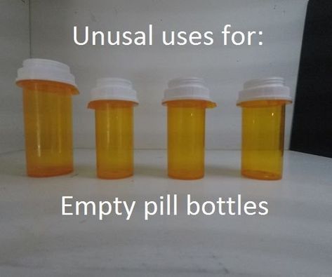 Pill Container Ideas Diy Crafts, Repurpose Medicine Bottles, Medicine Vial Crafts, Pill Bottle Sculpture, What To Do With Pill Bottles, Crafts With Medicine Bottles, Prescription Bottle Crafts, Cirkul Bottle Hacks, Pill Bottles Reuse Craft Ideas