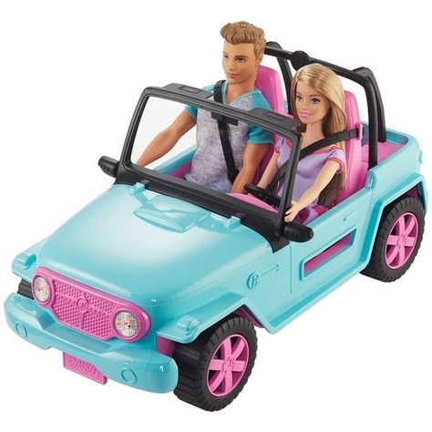 2020 News about the Barbie Dolls! – Barbie Doll, friends and family history and news. From 1959 to the present … Barbie Travel, Blue Jeep, Outfits And Accessories, Barbie Logo, Off Road Vehicle, Beach Cruiser, Toy Brand, Pink Car, Ken Doll