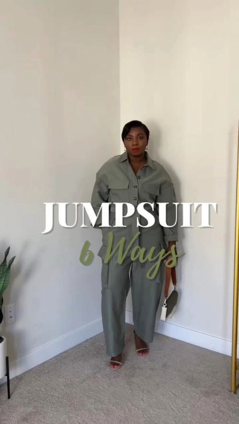 #stylegoals #styletips #jumpsuit #thefrankieshop Oversized Jumpsuit Outfit, Utility Jumpsuit Outfit, Jean Jumpsuit Outfit, Green Jumpsuit Outfit, Oversize Jumpsuit, Style A Jumpsuit, Outfits For Work Casual, Oversized Jumpsuit, Fw 2022