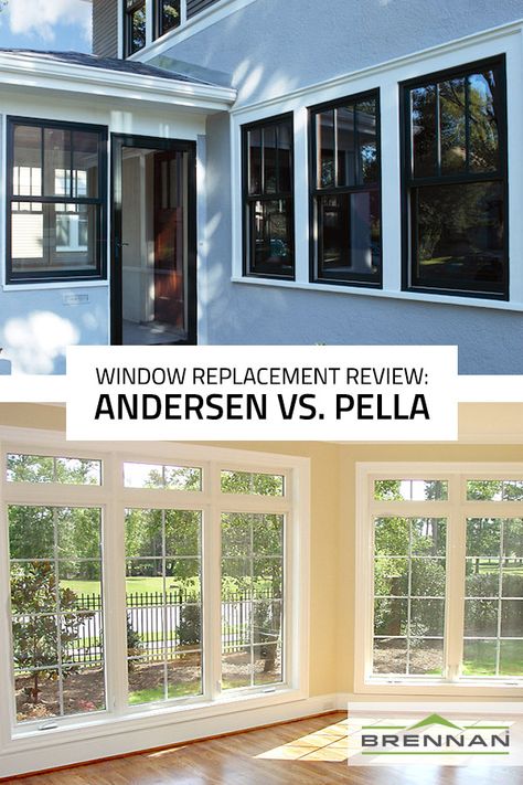 Colonial Home Windows, Large Casement Windows Exterior, Pella Casement Windows, Anderson Windows Ideas, Changing Windows Before And After, Pella Lifestyle Windows, Best Windows For New Construction, Renewal By Anderson Windows Galleries, Before And After Window Replacement