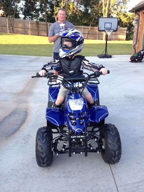 110cc 4 wheeler for the four year old birthday Four Wheelers For Kids, Four Year Old Birthday, 3rd Birthday Party For Boy, Ranch Family, Quad Squad, Racing Boy, Kids Atv, Four Wheeling, Cute Cowgirl Outfits