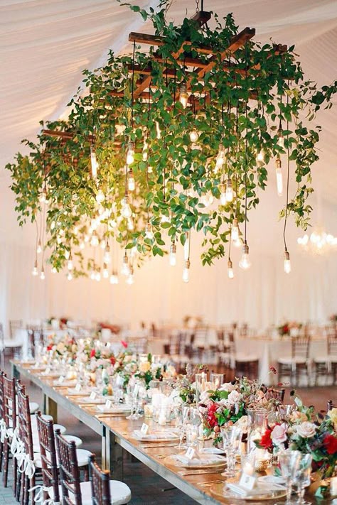 Wedding Tent Ideas For A Stunning Reception ❤ See more: http://www.weddingforward.com/wedding-tent/ #weddingforward #bride #bridal #wedding Hanging Wedding Decorations, Tafel Decor, Garden Wedding Reception, Tent Decorations, Hanging Plants Indoor, Wedding Tent, Table Set Up, Luxury Wedding Planner, Wedding Forward