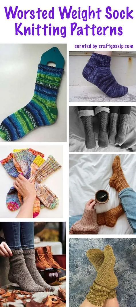 Worsted Weight Sock Knitting Patterns – Knitting Sock Yarn Knitting Patterns, Sock Recipe, Crochet Sock Pattern Free, Sheep Knitting Pattern, Knitted Socks Free Pattern, Knit Boot Socks, Crochet Socks Pattern, Candles Diy, Knitting Paterns