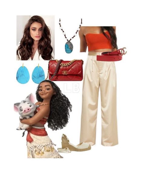 tumblr fashionxdisney Moana Disneybound, Moana Halloween Costume, Outer Banks Outfits, Disney Character Outfits, Spirit Week Outfits, Disney Princess Outfits, Disney Princess Tiana, Cute Disney Outfits, Modern Costumes