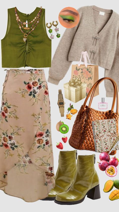 Picnic party or wedding guest #ootd #outfitideas #fashion #fitinspo #outfitinspiration #picnic #eclectic #outfit #weddingguest #party #park #green #yellow Eclectic Outfit, Raspberry Beret, Green Outfits, Picnic Wedding, Funky Outfits, Picnic Party, Closet Fashion, Guest Outfit, Casual Style Outfits