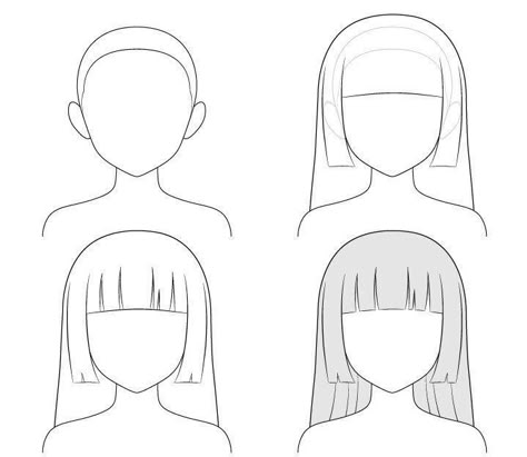 Manga Hairstyles, Step By Step Drawings, Hair Step By Step, How To Draw Anime, Pelo Anime, Drawing Hair Tutorial, Manga Hair, Drawing Tutorials For Beginners, Hair Sketch