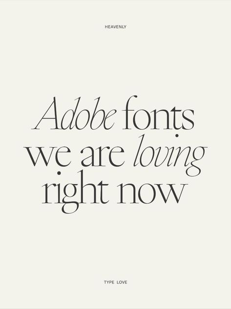 Adobe fonts we love at Studio Heavenly. Free for personal and commercial use if you have an Adobe subscription! 

Design, typography Best Serif Fonts, Inspiration Typographie, Adobe Fonts, Font Love, Design Alphabet, Best Script Fonts, Business Fonts, Font Pairings, Popular Fonts