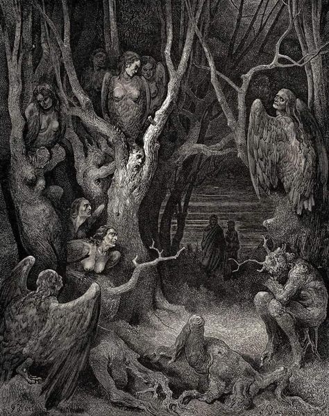 Barrow Wight Lotr, Barrow Wight, Paul Gustave Doré, Gustavo Dore, Tom Bombadil, Dungeon Synth, Black And White Books, Forest Setting, Dantes Inferno