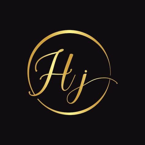 Hj script logo design vector template in... | Premium Vector #Freepik #vector #j #j-logo #letter-logo #h-logo Business Typography, Script Logo Design, Gold Texture Background, Monogram Wallpaper, Gold Design Background, H Logos, Monogram Logo Design, Cute Flower Wallpapers, Mehndi Designs For Beginners