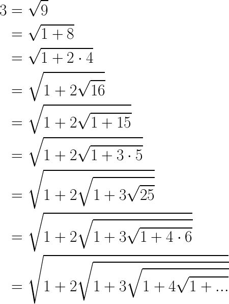 nested-radical-ramanujam-solution Mathematics Geometry, Math Patterns, Math Tutorials, Math Notes, Math Vocabulary, Physics And Mathematics, Math Formulas, Studying Math, Math Notebooks