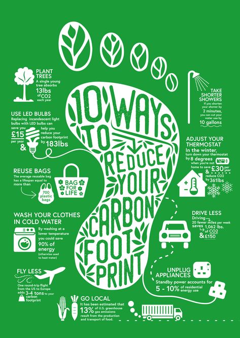 After teaching students about climate change, the first question students ask is, "what can I do to be part of the solution?" Explore the linked infographic with your students and challenge them to reduce their carbon footprint! Perhaps you could even set a goal as a class as to how you will work together to reduce the class' carbon footprint! #carbonneutral #bethesolution #decreasingmycarbonfootprint Carbon Footprint Poster, Eco Friendly Poster, Environmental Infographics, Sustainability Infographic, Footprint Poster, Reducing Carbon Footprint, Environmentally Friendly Living, Reduce Your Carbon Footprint, Earth Mama