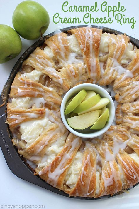 Welcome to Delicious Dishes Recipe Party #35! September 6th, you guys. How is this even possible? My little dude finished what we call "birthday season" in Crescent Rings, Cheese Ring, Apple Cream Cheese, Apple Cream, Crescent Recipes, Crescent Ring, Crescent Roll Recipes, Crescent Roll, Roll Recipes